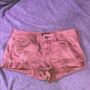Distressed Express Jean Shorts